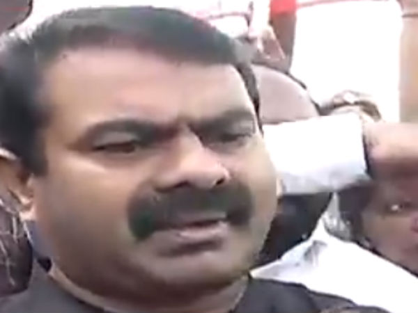 Seeman and his party cadres arrested before seiging chennai airport Seeman and his party cadres arrested before seiging chennai airport