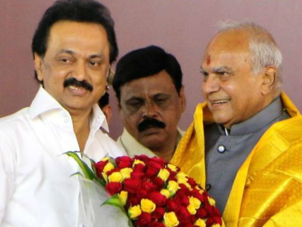 Stalin meets TamilNadu governor Stalin meets TamilNadu governor