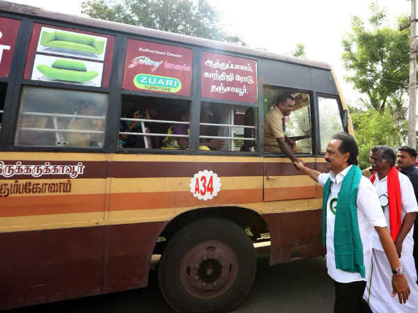 M.K.Stalin begins his cauvery rights ravel from Thanjavurs Annappanpettai for the 3rd day M.K.Stalin begins his cauvery rights ravel from Thanjavurs Annappanpettai for the 3rd day