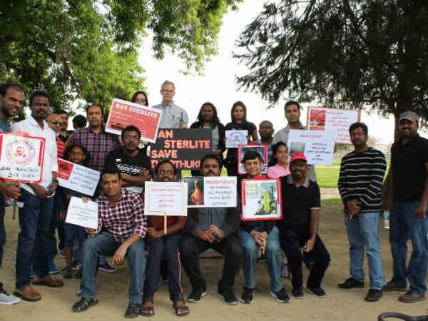 America SanFransisco Tamils Protesting against Sterlite America SanFransisco Tamils Protesting against Sterlite