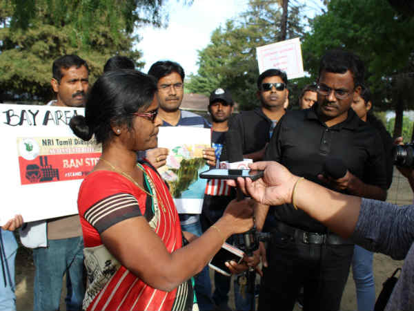 America SanFransisco Tamils Protesting against Sterlite America SanFransisco Tamils Protesting against Sterlite