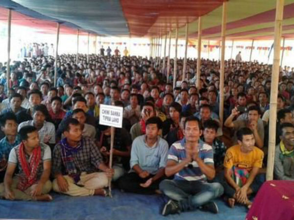 Tripura Tribals protest against BJP Tripura Tribals protest against BJP