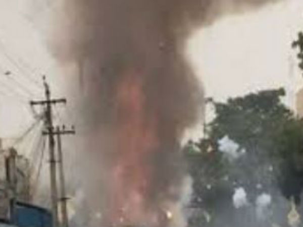 Firecrackers explosion near Dindigul Firecrackers explosion near Dindigul