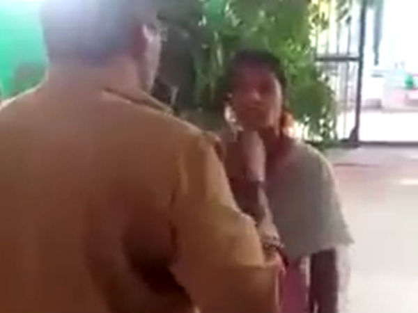 The Dalit girl denied permission to go into the temple The Dalit girl denied permission to go into the temple