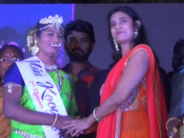 Mubina wins Miss Koovagam 2018 beauty pageant title Mubina wins Miss Koovagam 2018 beauty pageant title
