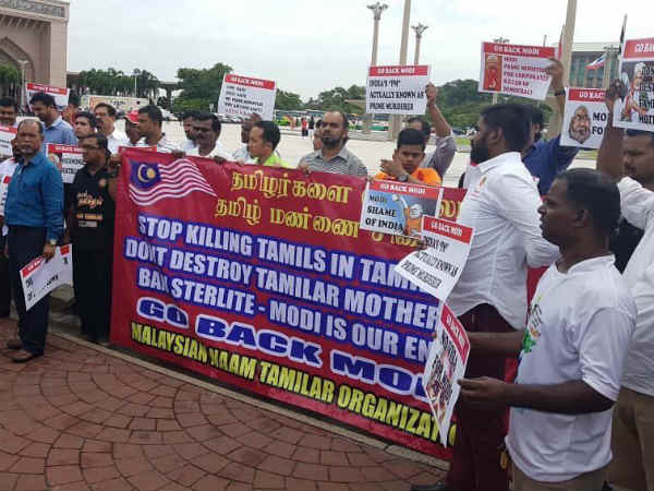 Malaysia Tamils protest against Modi in Malaysia Malaysia Tamils protest against Modi in Malaysia