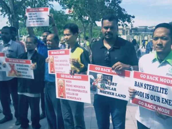 Malaysia Tamils protest against Modi in Malaysia Malaysia Tamils protest against Modi in Malaysia