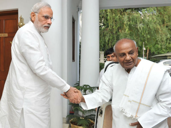 தேவ கவுடாவுக்கு மோடி வாழ்த்து