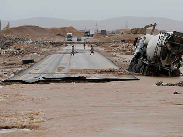 Three years rainfall received in one day in Salalah Three years rainfall received in one day in Salalah