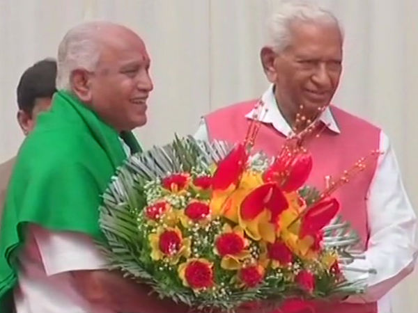 Yeddyurappa takes oath as the CMO Karnataka in the name of god and farmers Yeddyurappa takes oath as the CMO Karnataka in the name of god and farmers