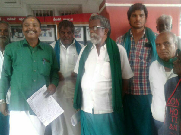 Farmers protest in Trichy PWD department Farmers protest in Trichy PWD department