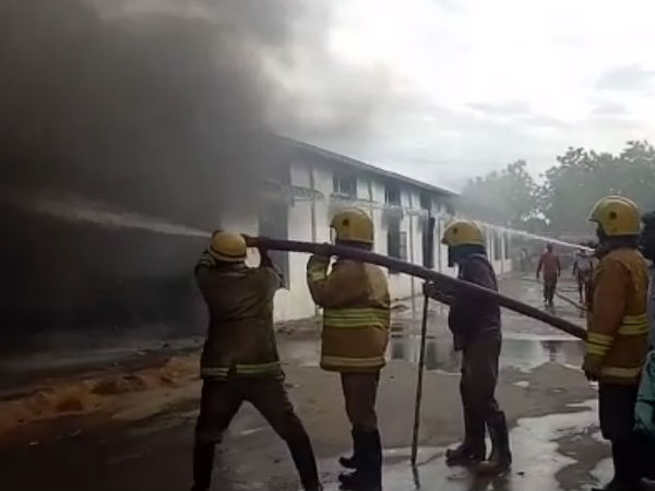 Fire accident at Polythene Institute near Rajapalayam Fire accident at Polythene Institute near Rajapalayam