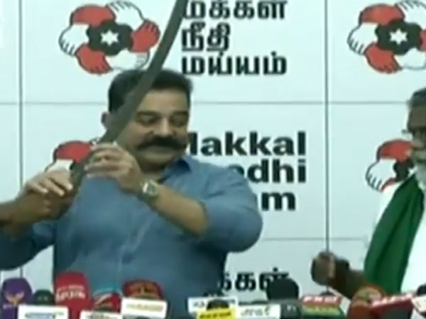 Farmers gifted sword and plow to Kamal Farmers gifted sword and plow to Kamal