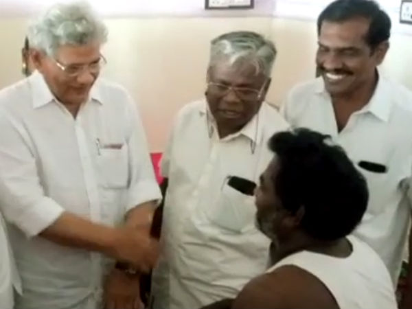 Sitaram Yechuris comfort for the families of the victims of gunfire in Thoothukudi Sitaram Yechuris comfort for the families of the victims of gunfire in Thoothukudi