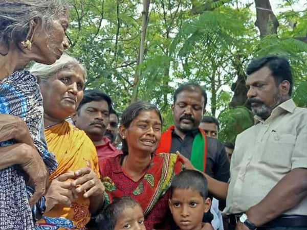 Thirumavalavan meet the affected family members in Kachanatham Thirumavalavan meet the affected family members in Kachanatham