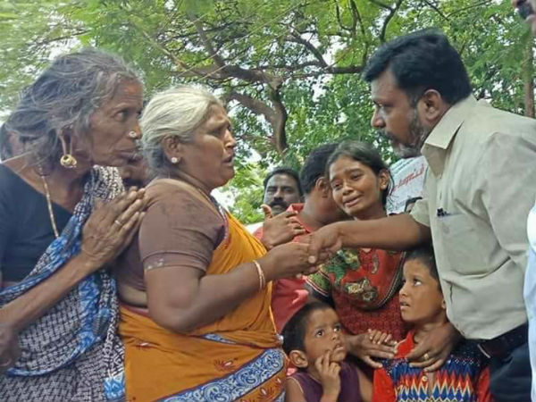 Thirumavalavan meet the affected family members in Kachanatham Thirumavalavan meet the affected family members in Kachanatham