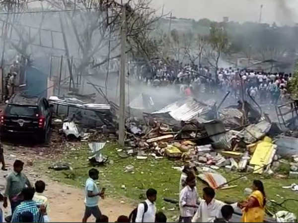 11 persons died in fireworks factory explosion in Telangana 11 persons died in fireworks factory explosion in Telangana
