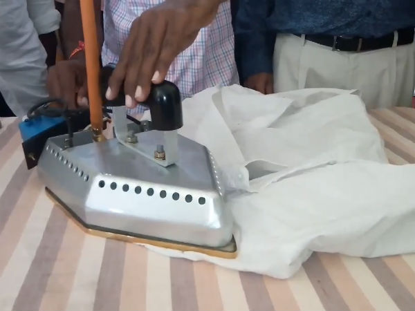 Gas iron box with cylinder is introduced in Kovai Gas iron box with cylinder is introduced in Kovai