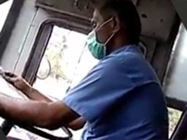 Govt. Bus driver reading newspaper and drive in Chennai 