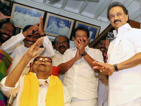 DMK cadres are waiting to see their leaders smile DMK cadres are waiting to see their leaders smile