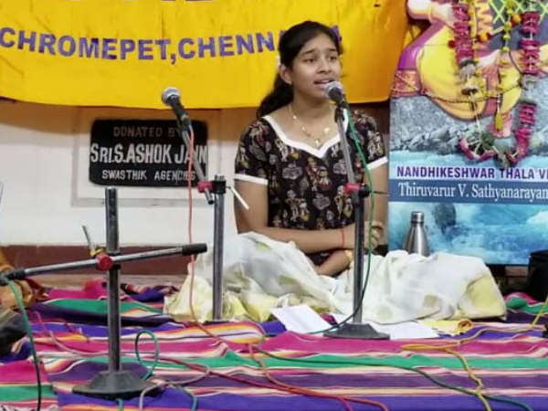 Dubai Tamil student participated in the Chennai Karnatic music program Dubai Tamil student participated in the Chennai Karnatic music program