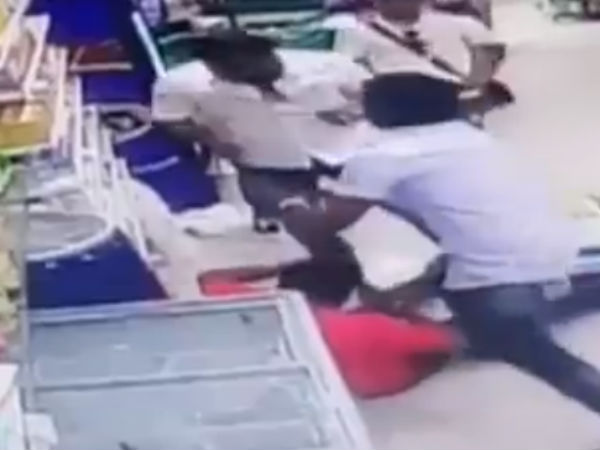Woman police constable husband beaten the owner of Nilgiris in Chennai Woman police constable husband beaten the owner of Nilgiris in Chennai