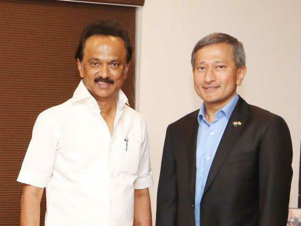 Singapore Minister meets Stalin and Kamal hassan Singapore Minister meets Stalin and Kamal hassan