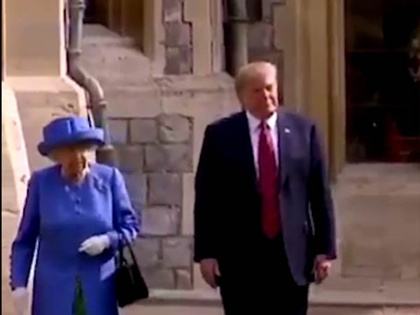 US president Trump meets Queen Elizabeth II US president Trump meets Queen Elizabeth II