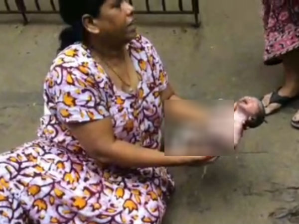 A new born baby thrown in to drainage pipe in Chennai Valasarawakkam A new born baby thrown in to drainage pipe in Chennai Valasarawakkam