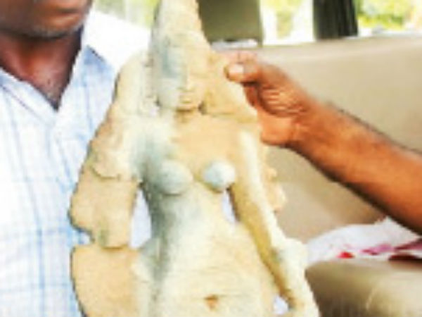 12th century Bumadevi statue discovered near Thiruvannamalai 12th century Bumadevi statue discovered near Thiruvannamalai