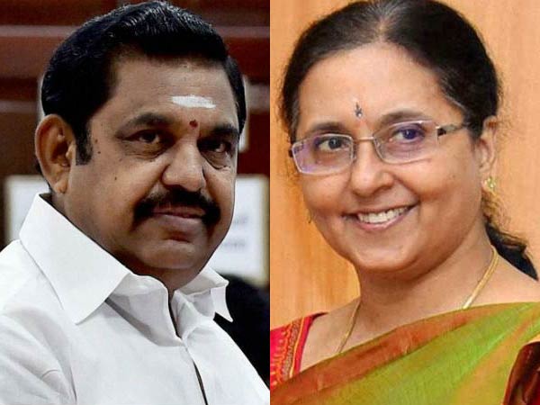 TN CM meets Chief Secretary Girija Vaidyanathan to discuss on Karunanidhi health TN CM meets Chief Secretary Girija Vaidyanathan to discuss on Karunanidhi health