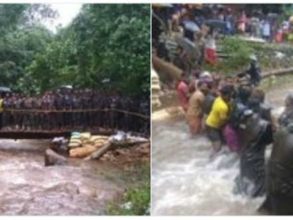 Kerala Flood: Army has recovered 100 people from the flood with the help of woods Kerala Flood: Army has recovered 100 people from the flood with the help of woods