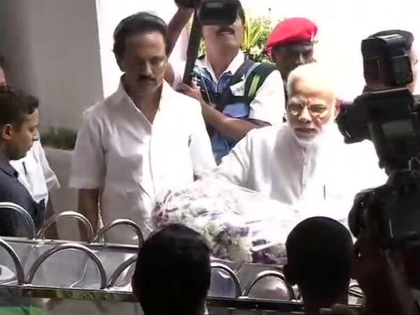 PM Modi coming to pay tribute for Karunanidhi by 10.20am PM Modi coming to pay tribute for Karunanidhi by 10.20am