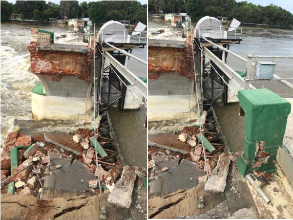 Trichy istrict collector Rajamani says, the broken birdge of Mukkombu dam will be repaired within a week Trichy istrict collector Rajamani says, the broken birdge of Mukkombu dam will be repaired within a week