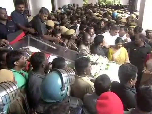 Rajaji hall crowd under control Rajaji hall crowd under control