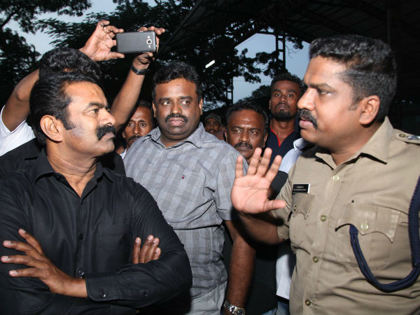 Naam Thamilar Party arrest of Seeman by Kerala Police Naam Thamilar Party arrest of Seeman by Kerala Police