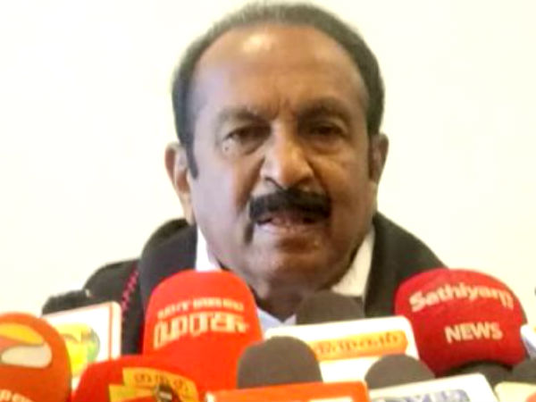 Vaiko condemns, against for arresting Thirumurugan Gandhi Vaiko condemns, against for arresting Thirumurugan Gandhi