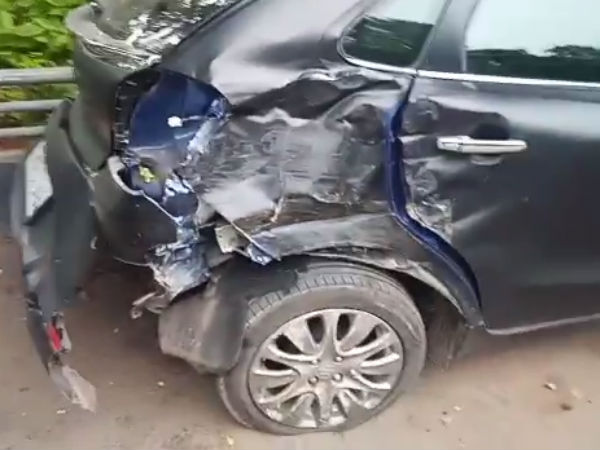Actor Vikram Son Dhruv car accident in Chennai Actor Vikram Son Dhruv car accident in Chennai