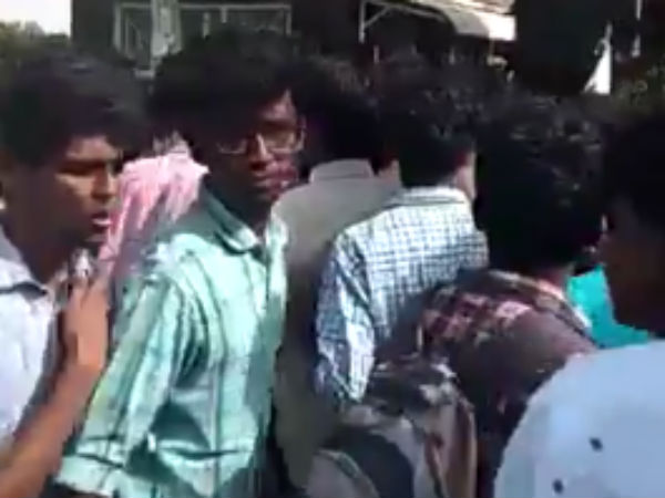 College student protest demanding action against chairman College student protest demanding action against chairman