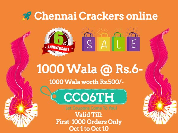 Chennai Crackers Online gives massive offers amidst Deepavali Chennai Crackers Online gives massive offers amidst Deepavali