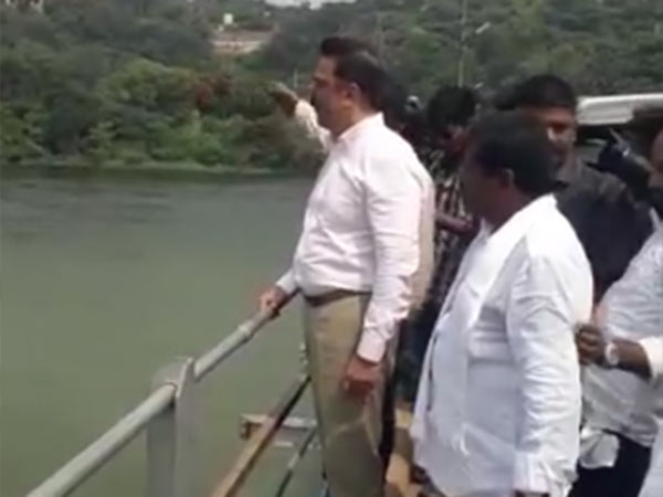 Image result for Kamal Haasan visits Mettur dam!