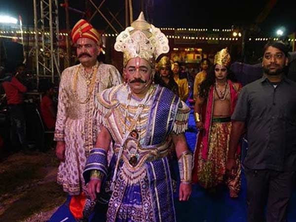 Minister Harshavardhan acts as a Seetha Devis father character in drama Minister Harshavardhan acts as a Seetha Devis father character in drama