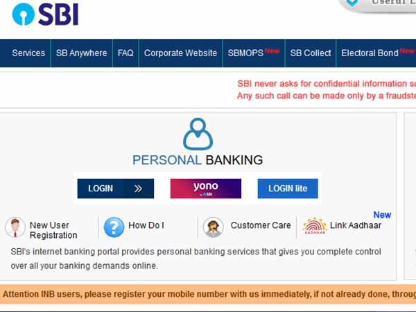 Internet banking may not work for some SBI users from December 1 Internet banking may not work for some SBI users from December 1