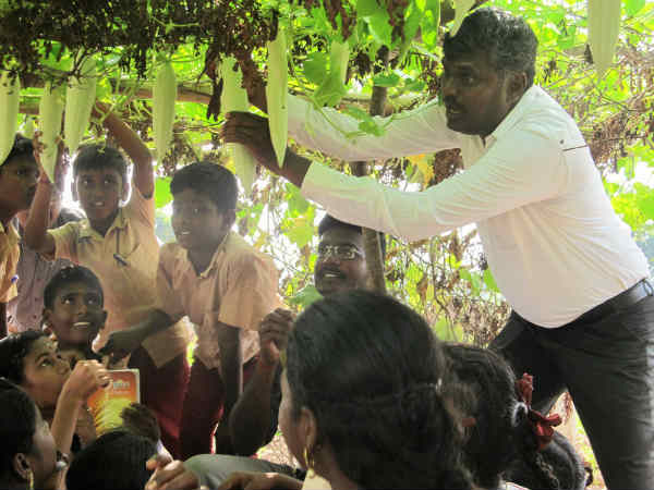 Students learn how to do farming works Students learn how to do farming works