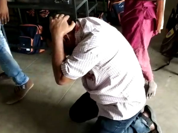 Parents and Relatives attack School teacher who molest girl student Parents and Relatives attack School teacher who molest girl student