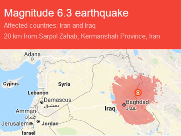 Magnitude 6.3 earthquake strikes western Iran, No fatalities reported Magnitude 6.3 earthquake strikes western Iran, No fatalities reported