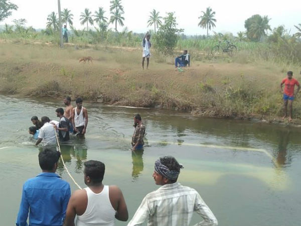 தண்ணீரில் மூழ்கத் தொடங்கியது