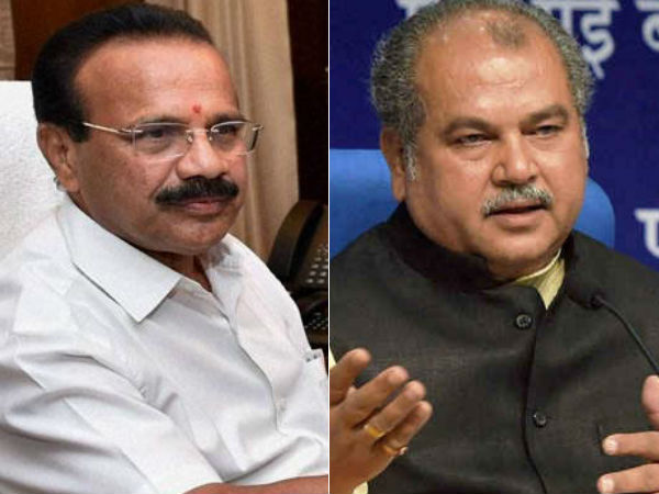 Sadananda Gowda, Narendra Tomar given Ananth Kumars portfolios Sadananda Gowda, Narendra Tomar given Ananth Kumars portfolios