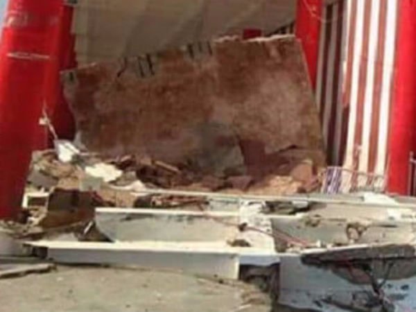 Temple building collapsed on devotees near Vandalur in Chennai Temple building collapsed on devotees near Vandalur in Chennai