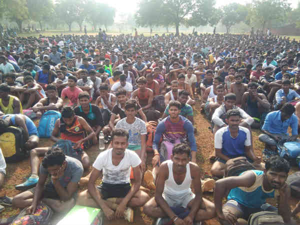 Thousands of Young men participated in Trichy Army Selection Exam Thousands of Young men participated in Trichy Army Selection Exam